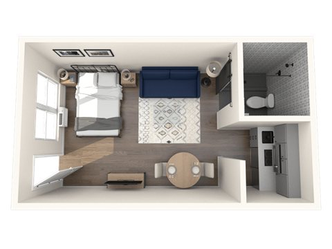 The Prospect Studio Floor Plan